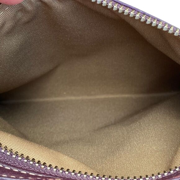 Coach Hamilton Purple Pebbled Leather Hobo Silver Turnlock Shoulder Bag F13956 - Picture 14 of 16